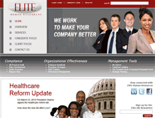 Tablet Screenshot of elitehumanresources.com